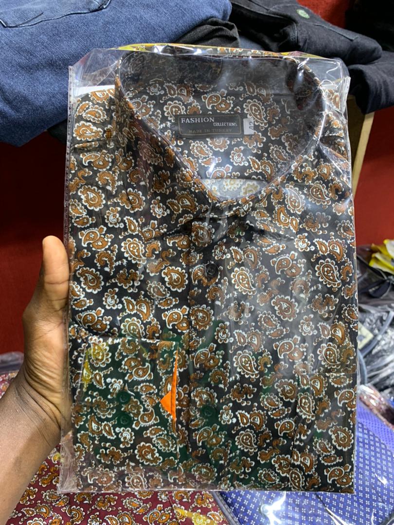 This is one of the best shirts in stock. It is of greater quality and it is a hot cake. It is made up of quality cotton 100% and it can last for a very long time. It Can not easily tear because it is solid. Available in L, M, XL, XXL,XXXL.