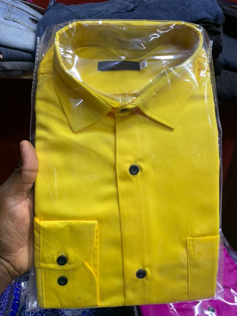 This is one of the best shirts in stock. It is of greater quality and it is a hot cake. It is made up of quality cotton 100% and it can last for a very long time. It Can not easily tear because it is solid. Available in L, M, XL, XXL,XXXL.