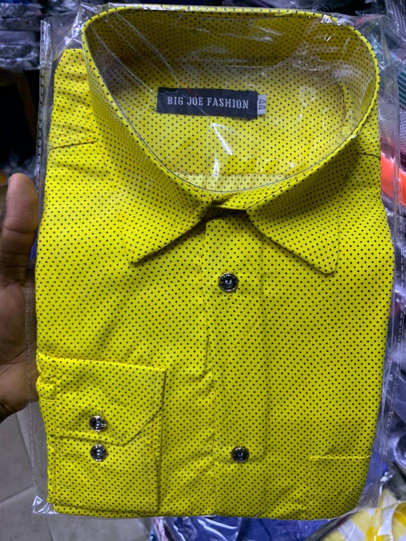 This is one of the best shirts in stock. It is of greater quality and it is a hot cake. It is made up of quality cotton 100% and it can last for a very long time. It Can not easily tear because it is solid. Available in L, M, XL, XXL,XXXL.