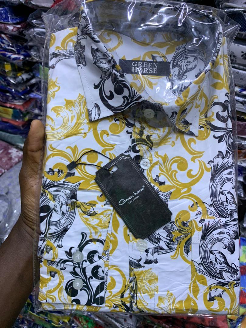 This is one of the best shirts in stock. It is of greater quality and it is a hot cake. It is made up of quality cotton 100% and it can last for a very long time. It Can not easily tear because it is solid. Available in L, M, XL, XXL,XXXL.