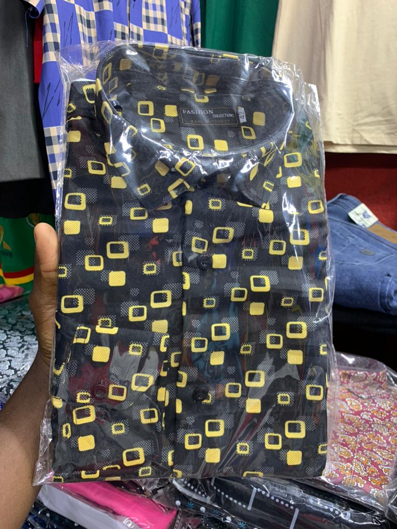 This is one of the best shirts in stock. It is of greater quality and it is a hot cake. It is made up of quality cotton 100% and it can last for a very long time. It Can not easily tear because it is solid. Available in L, M, XL, XXL,XXXL.