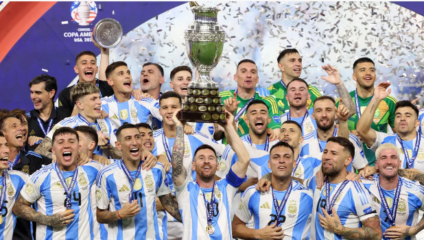 Argentina has won the Copa America Cup against Columbia.