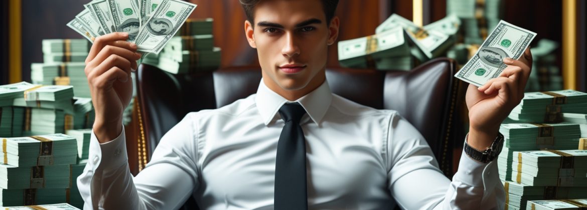 man with money