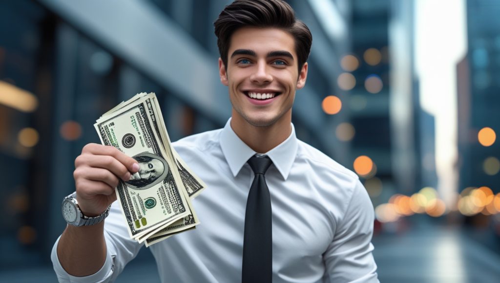 Man with money