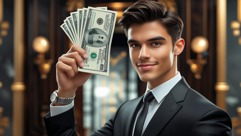 Man with money