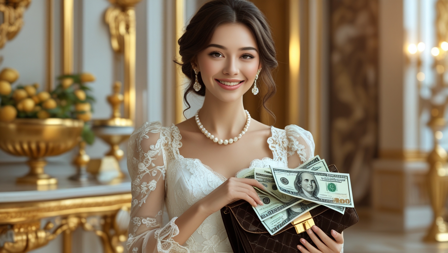 woman with money