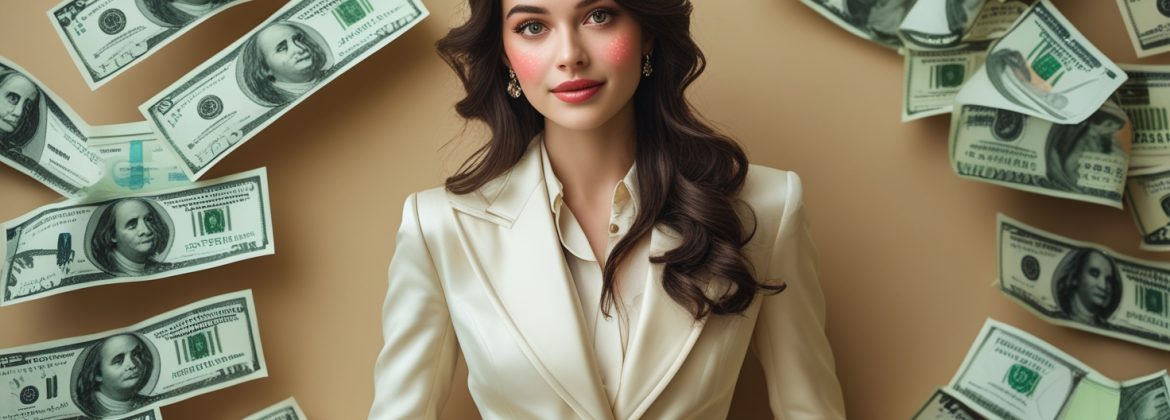 woman with money