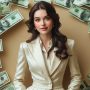 woman with money