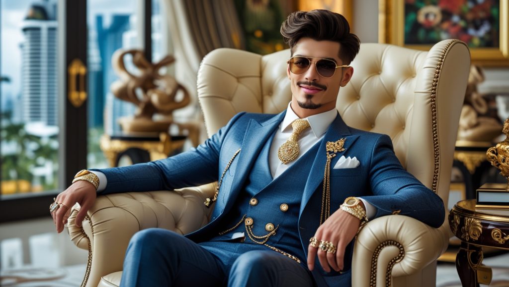 MAN SITTING ON THE COUCH