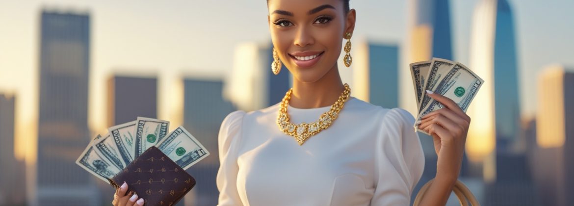woman with money