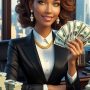 woman with money