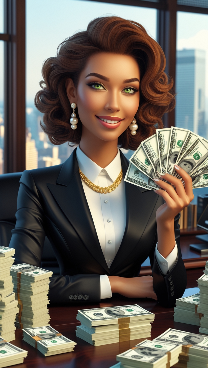 woman with money