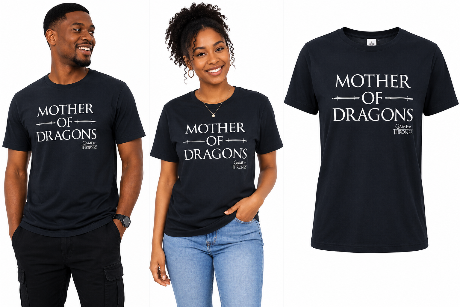 Mother of Dragons Black Unisex T-Shirt – Fantasy Inspired Graphic Tee for Men & Women